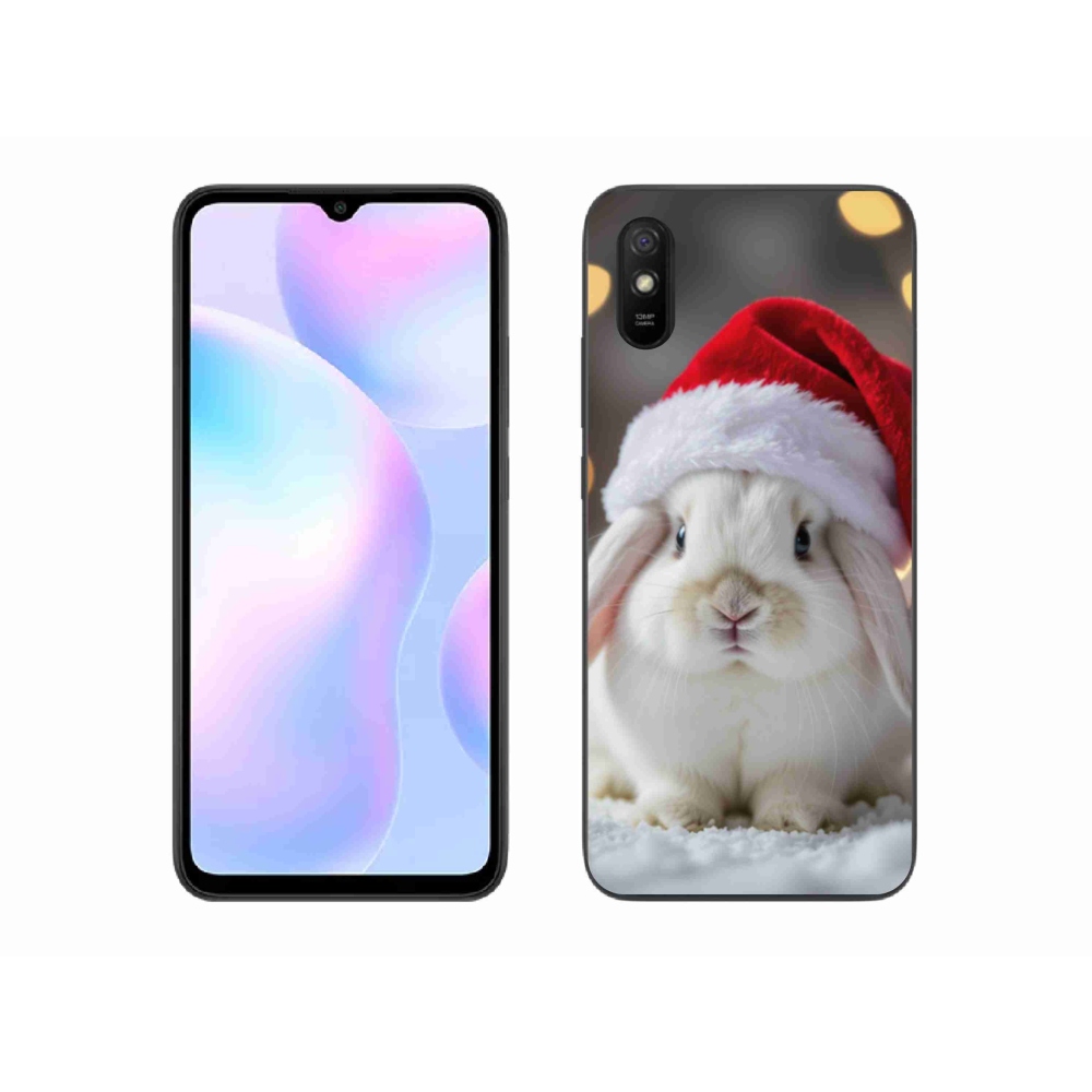 Gél borítás mmCase a Xiaomi Redmi 9AT-hoz - Karácsonyi nyúl