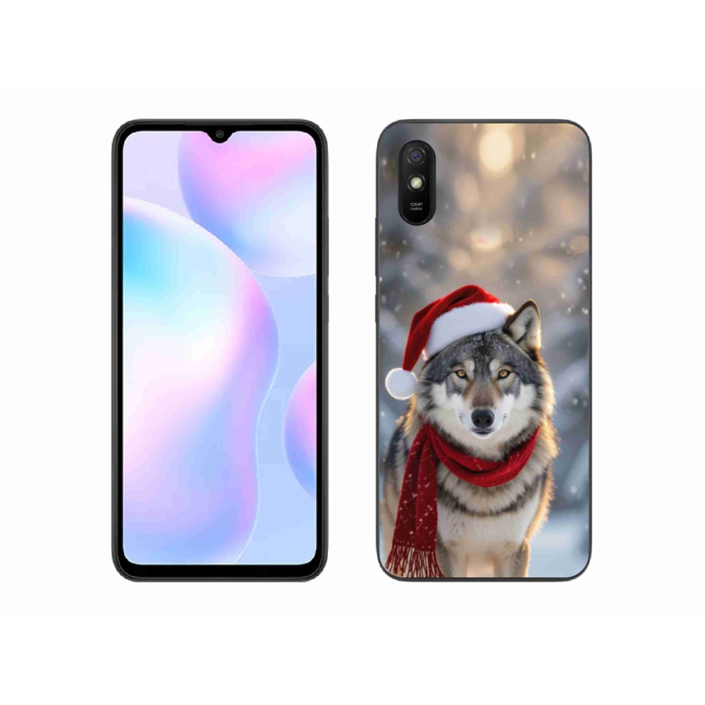 Gél borítás mmCase a Xiaomi Redmi 9AT-hoz - Karácsonyi farkas