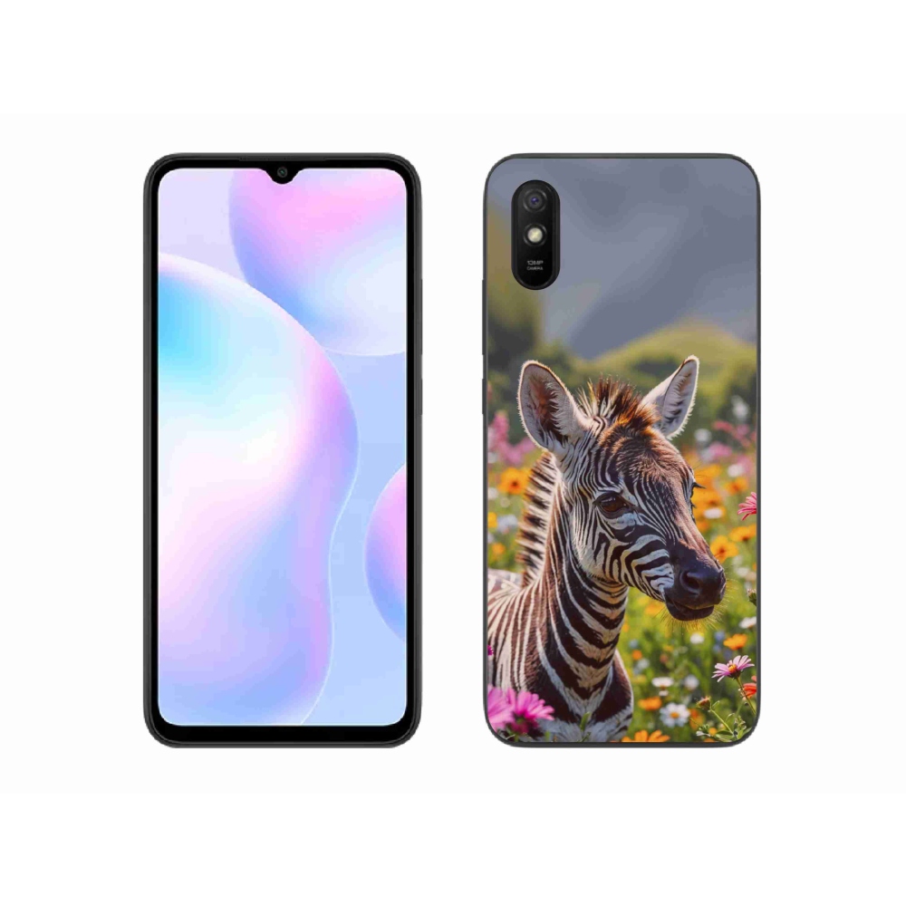 Gél borító mmCase a Xiaomi Redmi 9AT-hoz - zebra a réten