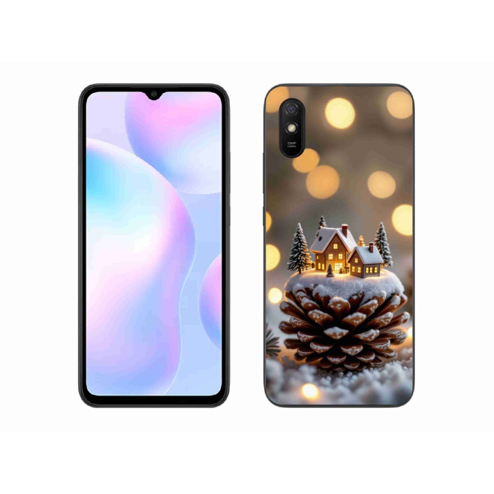 Gél borítás mmCase a Xiaomi Redmi 9AT számára - téli falu