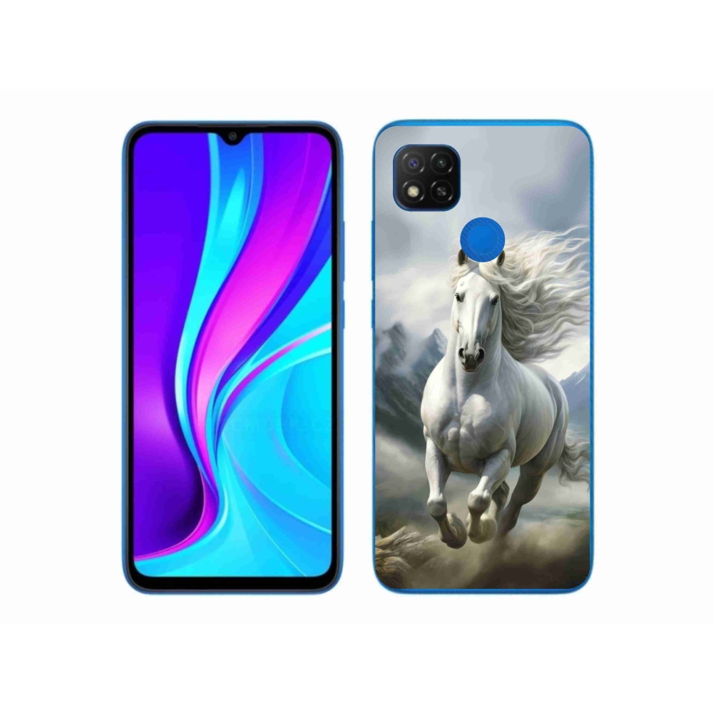 Gél borítás mmCase a Xiaomi Redmi 9C-hez - futó fehér ló 3