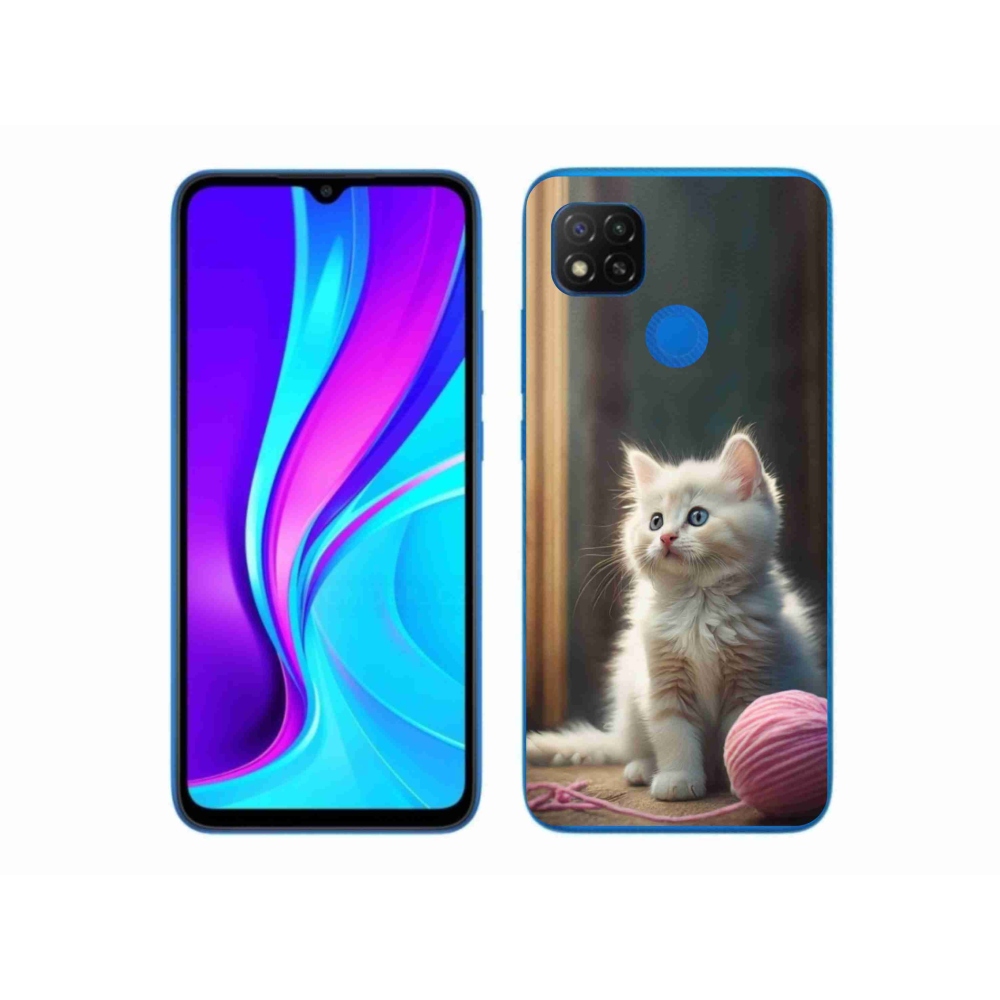 Gél borítás mmCase a Xiaomi Redmi 9C-hez - fehér cica 2