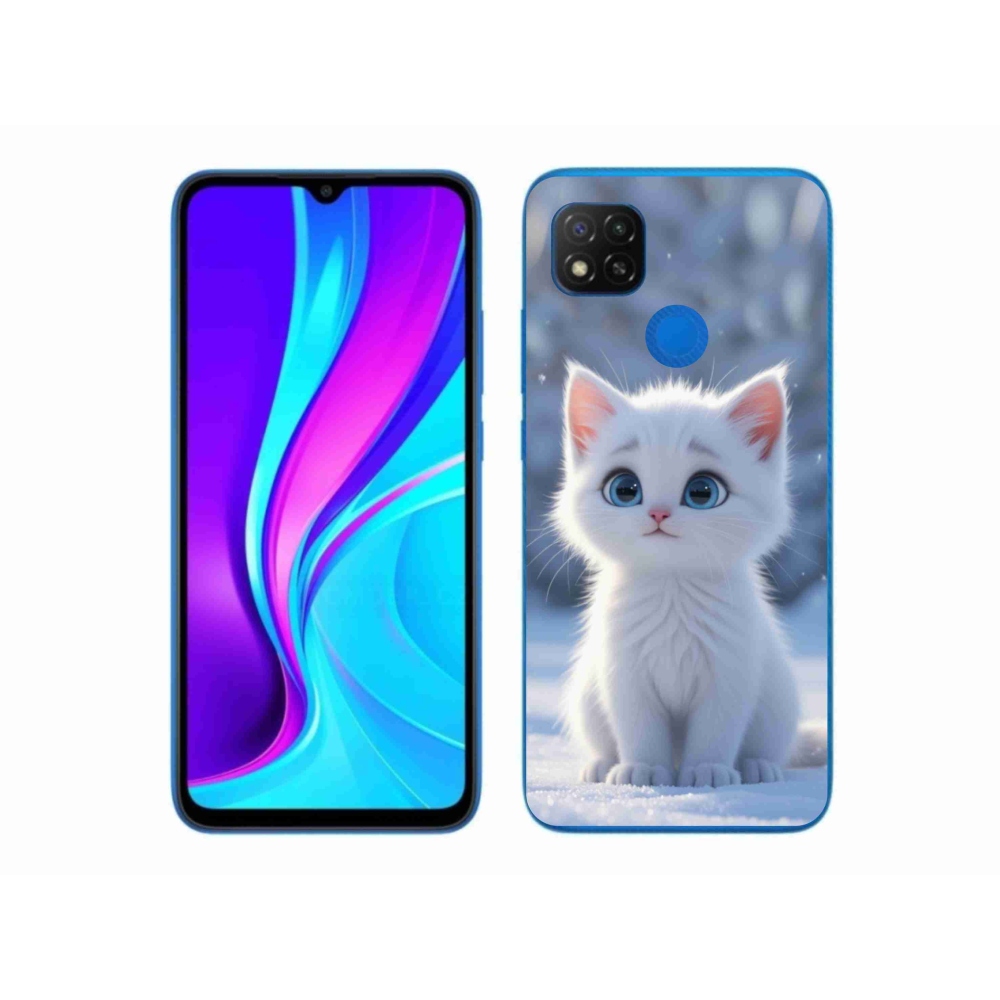 Gél borítás mmCase a Xiaomi Redmi 9C-hez - fehér cica 3