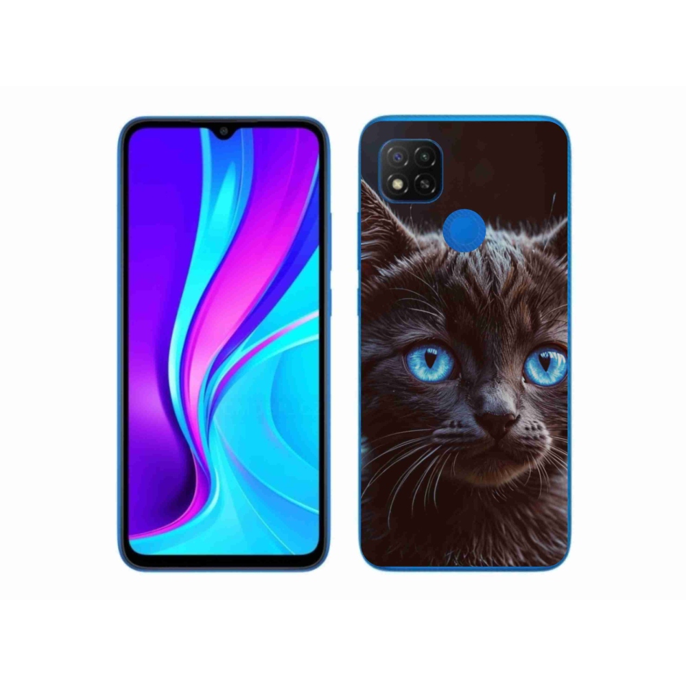 Gél borítás mmCase a Xiaomi Redmi 9C-hez - fekete cica 2