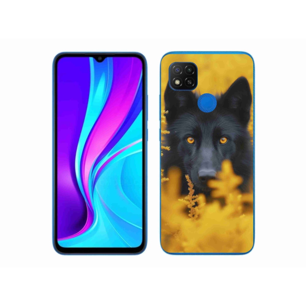 Gél borítás mmCase a Xiaomi Redmi 9C-hez - fekete farkas 2