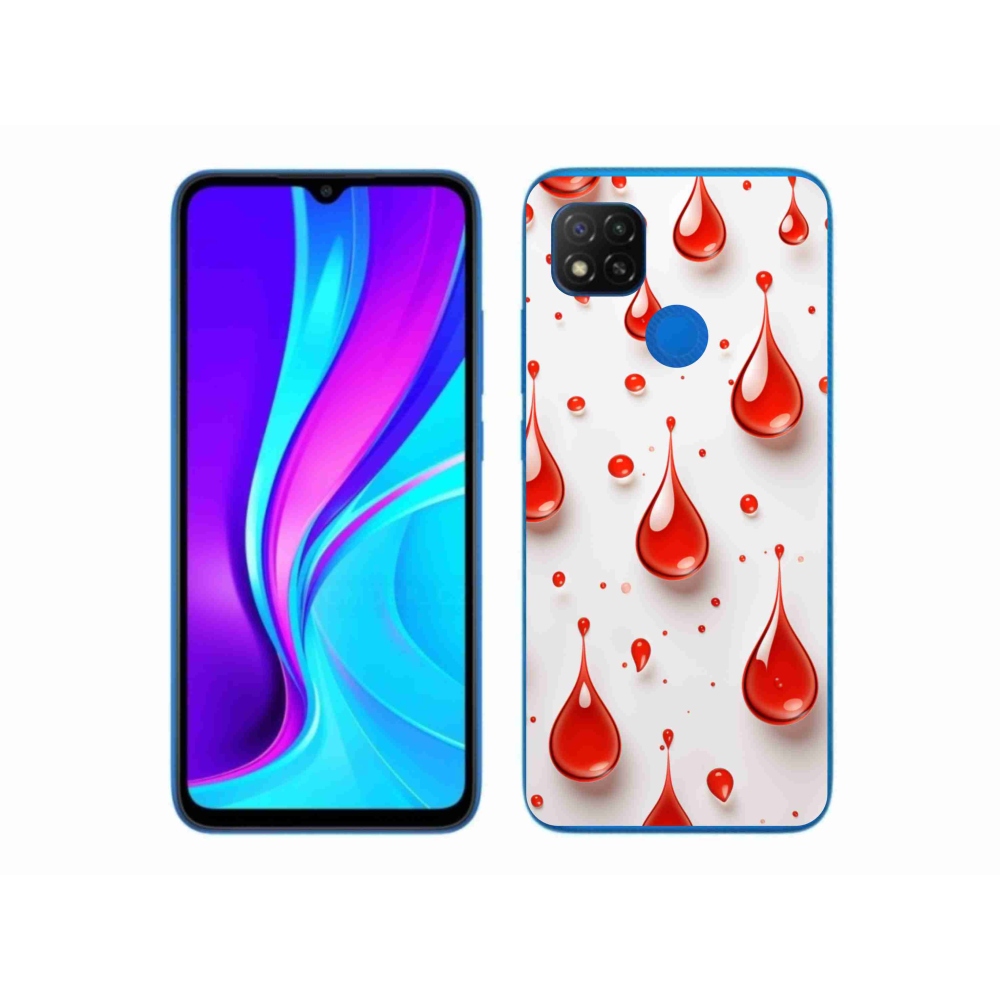 Gél borítás mmCase a Xiaomi Redmi 9C-hez - piros cseppek
