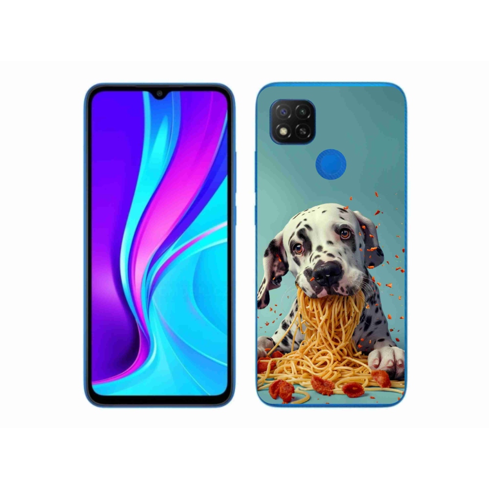 Gél borítás mmCase a Xiaomi Redmi 9C-hez - Dalmata és spagetti