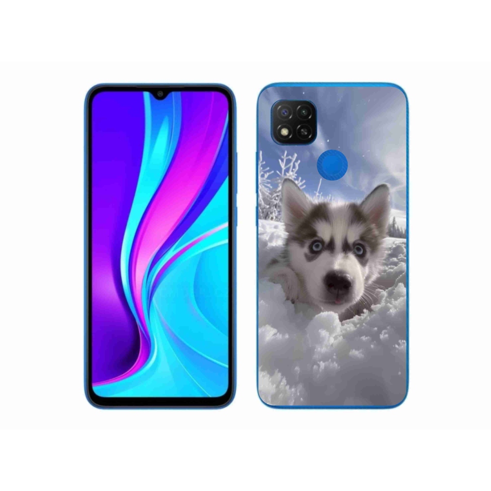 Gél borítás mmCase a Xiaomi Redmi 9C-hez - husky a hóban
