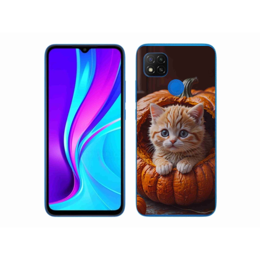 Gél borítás mmCase a Xiaomi Redmi 9C-hez - cica és tök 2