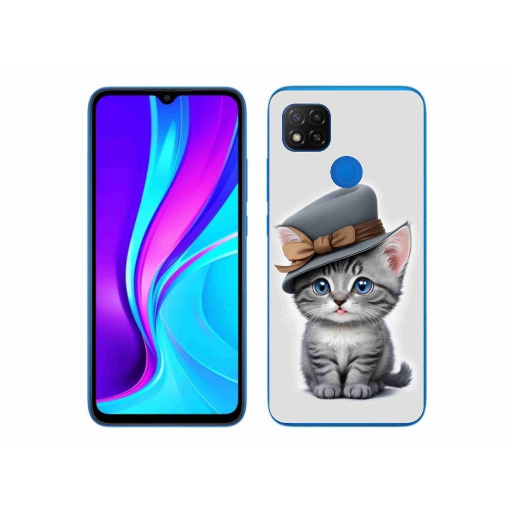 Gél borítás mmCase a Xiaomi Redmi 9C-hez - cica sapkával