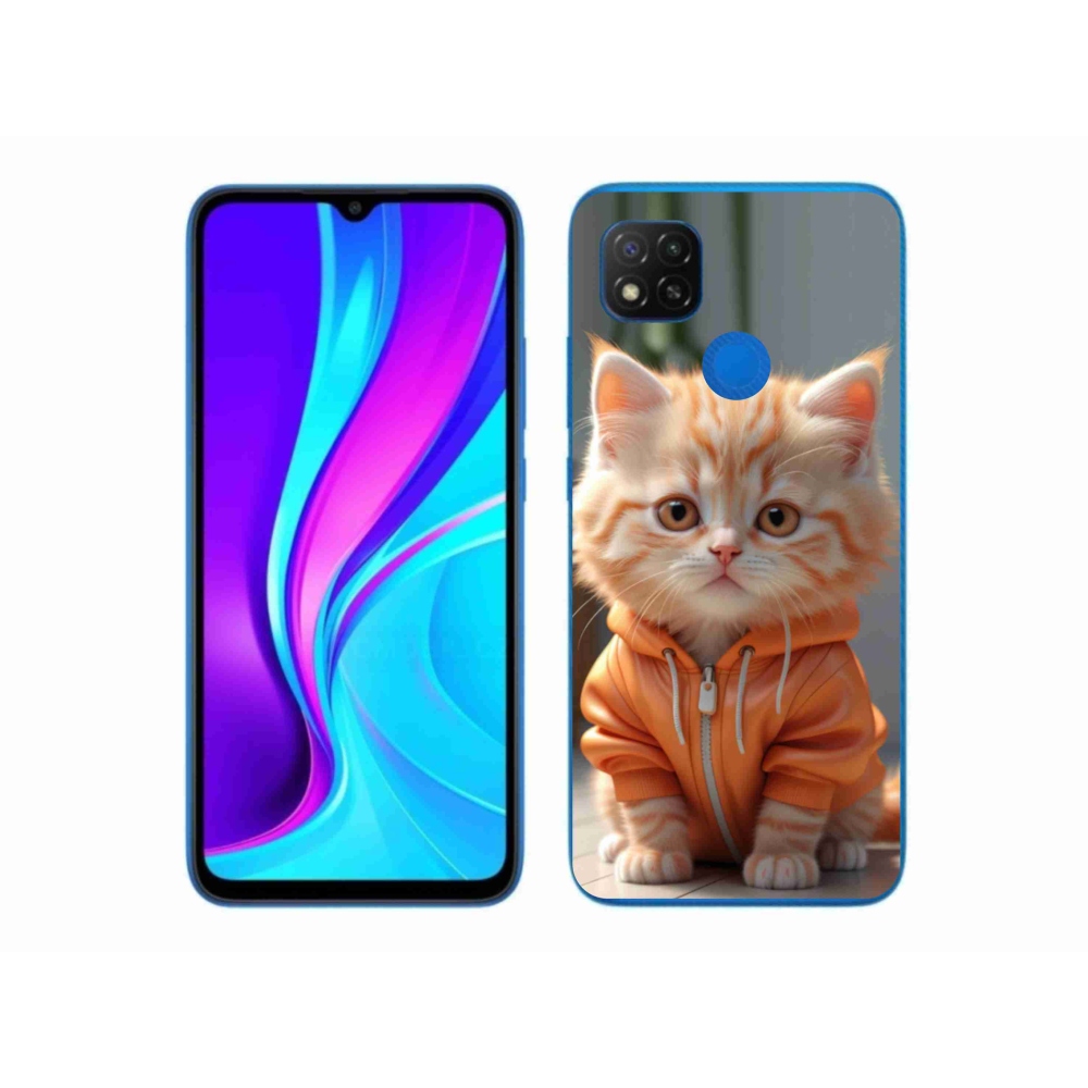 Gél borítás mmCase a Xiaomi Redmi 9C-hez - cica melegítőben