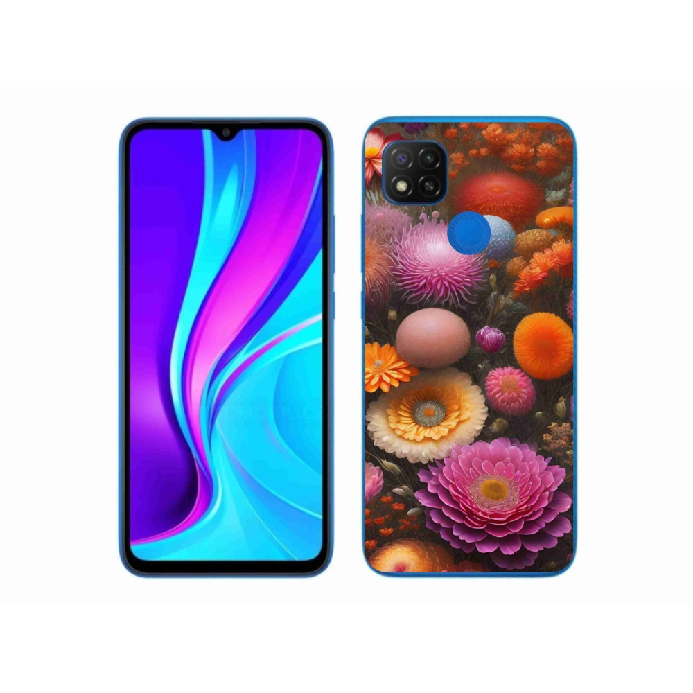 Gél borító mmCase a Xiaomi Redmi 9C-hez - virágos kompozíció