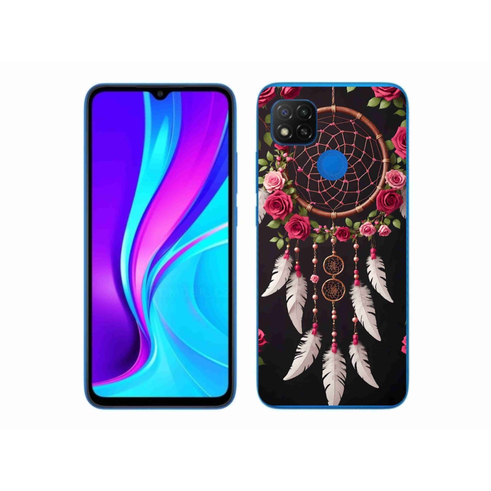 Gél borító mmCase a Xiaomi Redmi 9C-hez - álomfogó rózsákkal