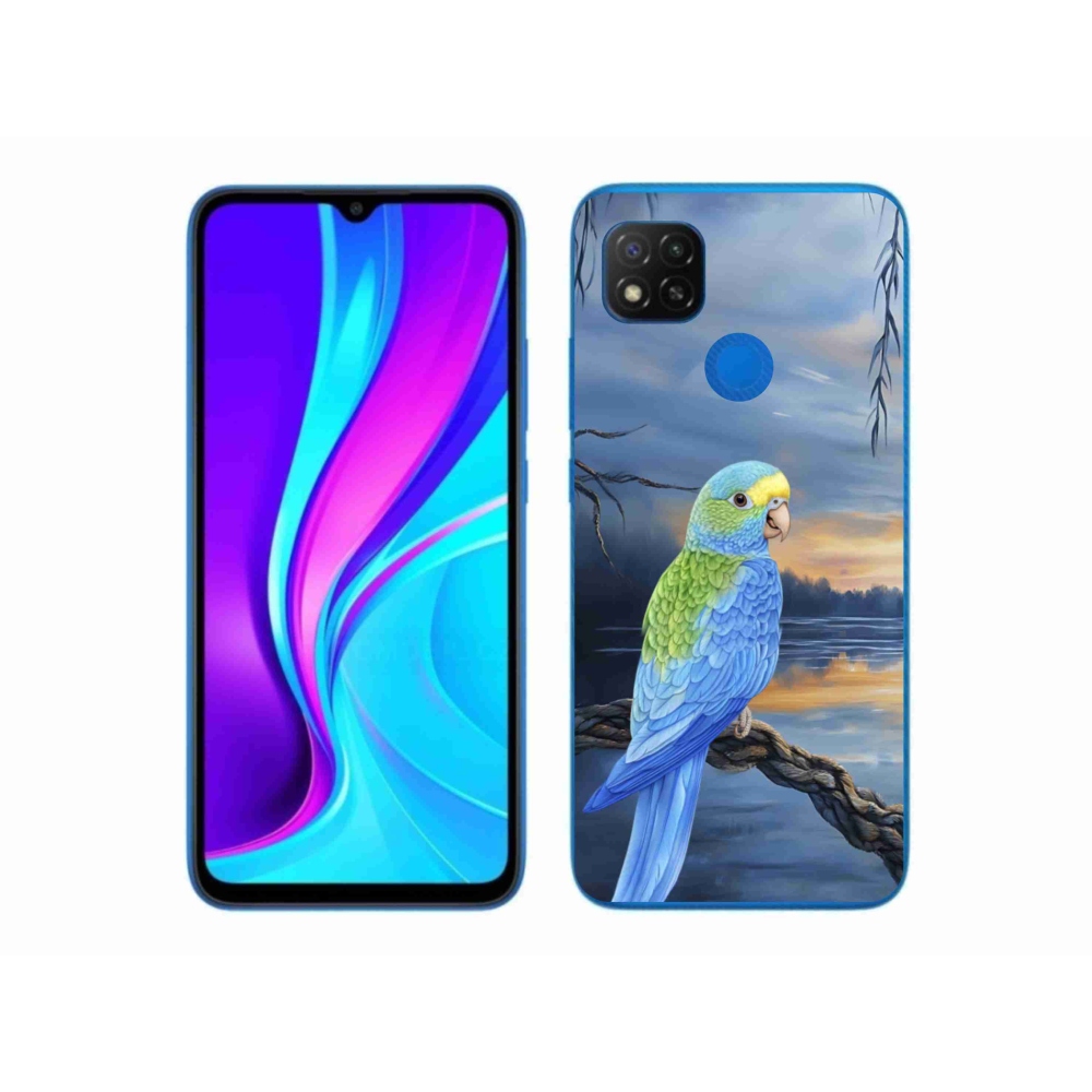 Gél borítás mmCase a Xiaomi Redmi 9C-hez - kék papagáj