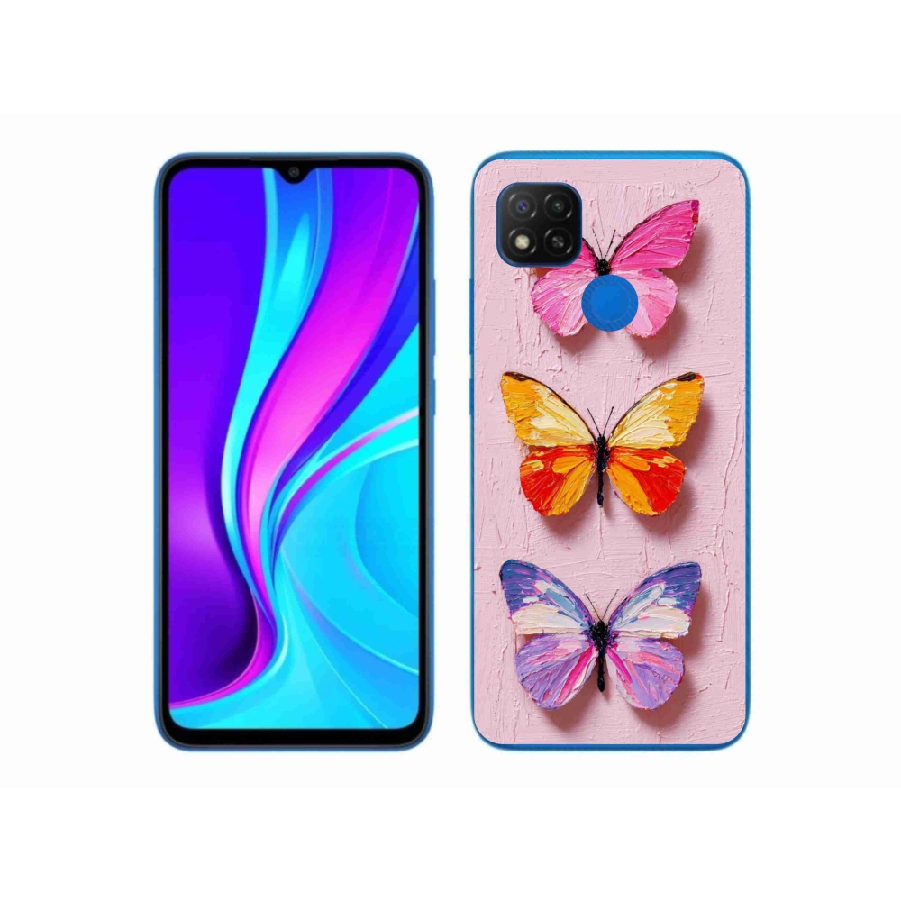 Gél borító mmCase a Xiaomi Redmi 9C-hez - pillangó szentháromság