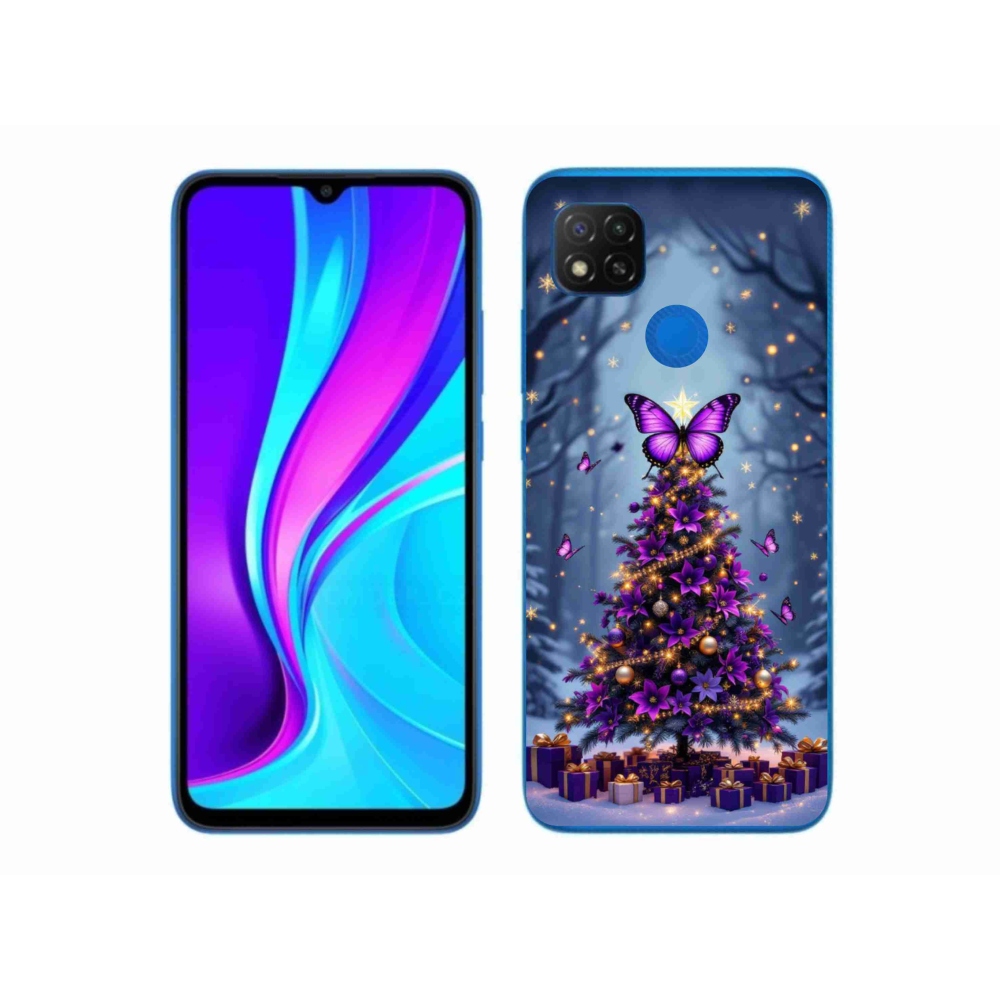 Gél borítás mmCase a Xiaomi Redmi 9C-hez - pillangó karácsonyfa
