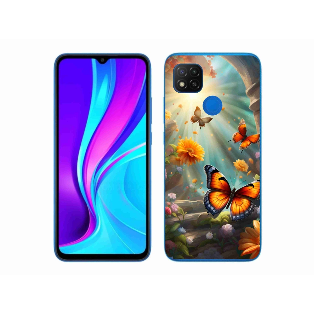 Gél borítás mmCase a Xiaomi Redmi 9C-hez - pillangókert 2