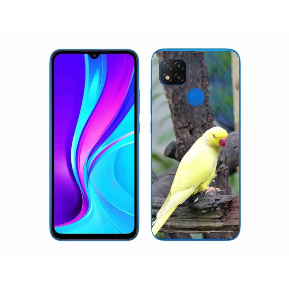 Gél borítás mmCase a Xiaomi Redmi 9C-hez - papagáj alexander sárga