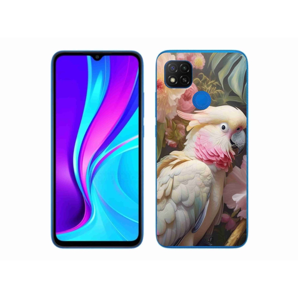 Gél borítás mmCase a Xiaomi Redmi 9C-hez - papagáj kakadu rózsaszín 2