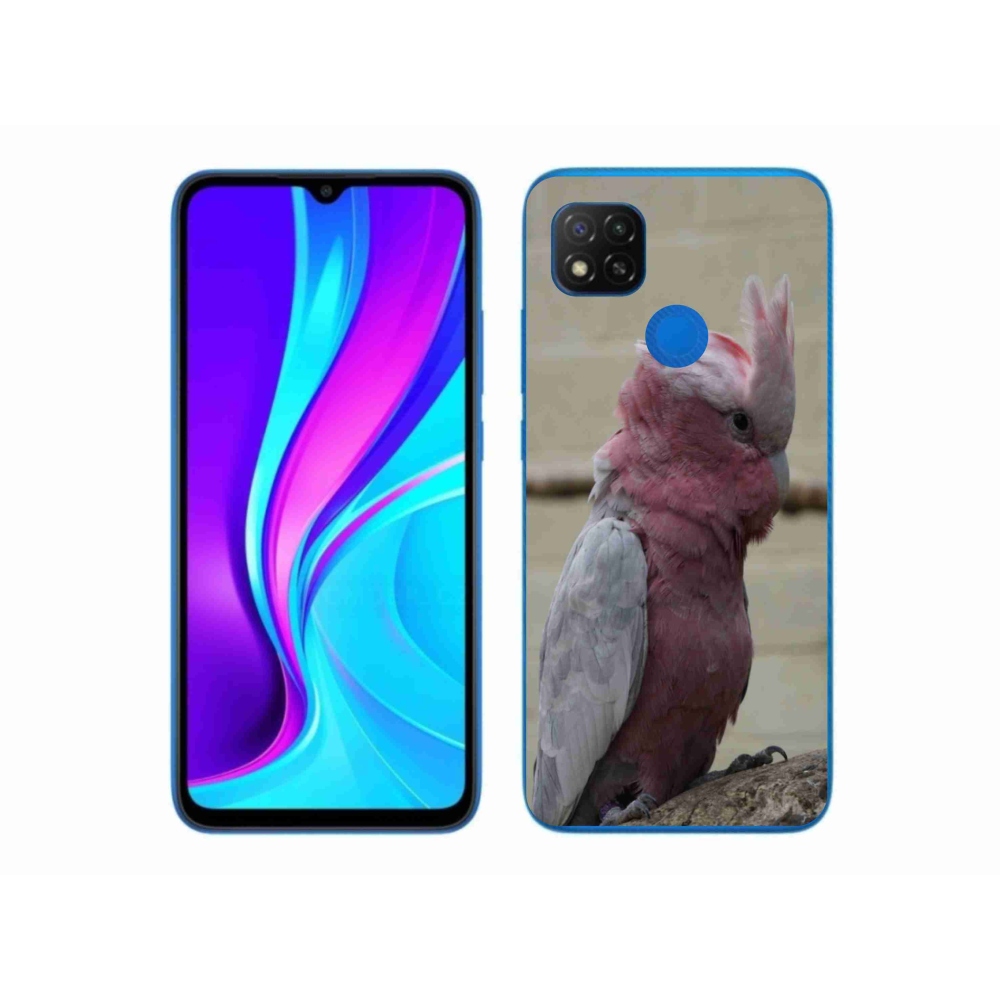 Gél borítás mmCase a Xiaomi Redmi 9C-hez - papagáj kakadu rózsaszínű