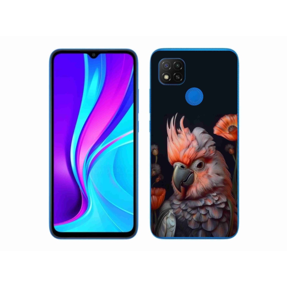 Gél borító mmCase a Xiaomi Redmi 9C-hez - papagáj kakadu színekben