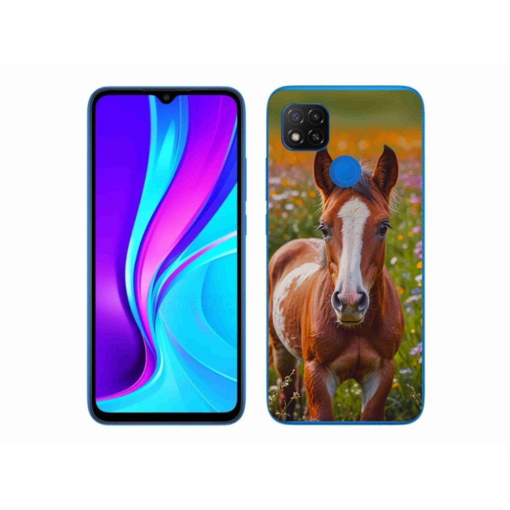 Gél borító mmCase a Xiaomi Redmi 9C-hez - aranyos csikó