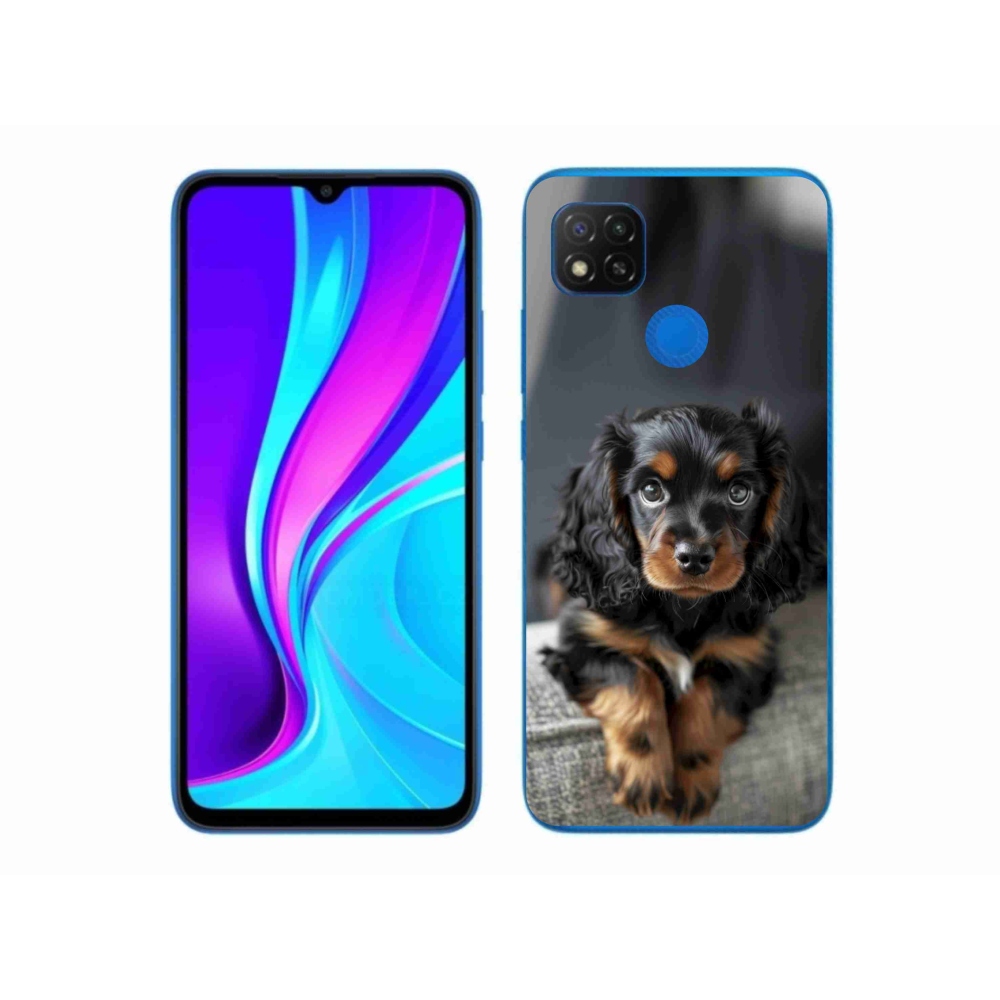 Gél borítás mmCase a Xiaomi Redmi 9C-hez - aranyos hosszú szőrű tacskó