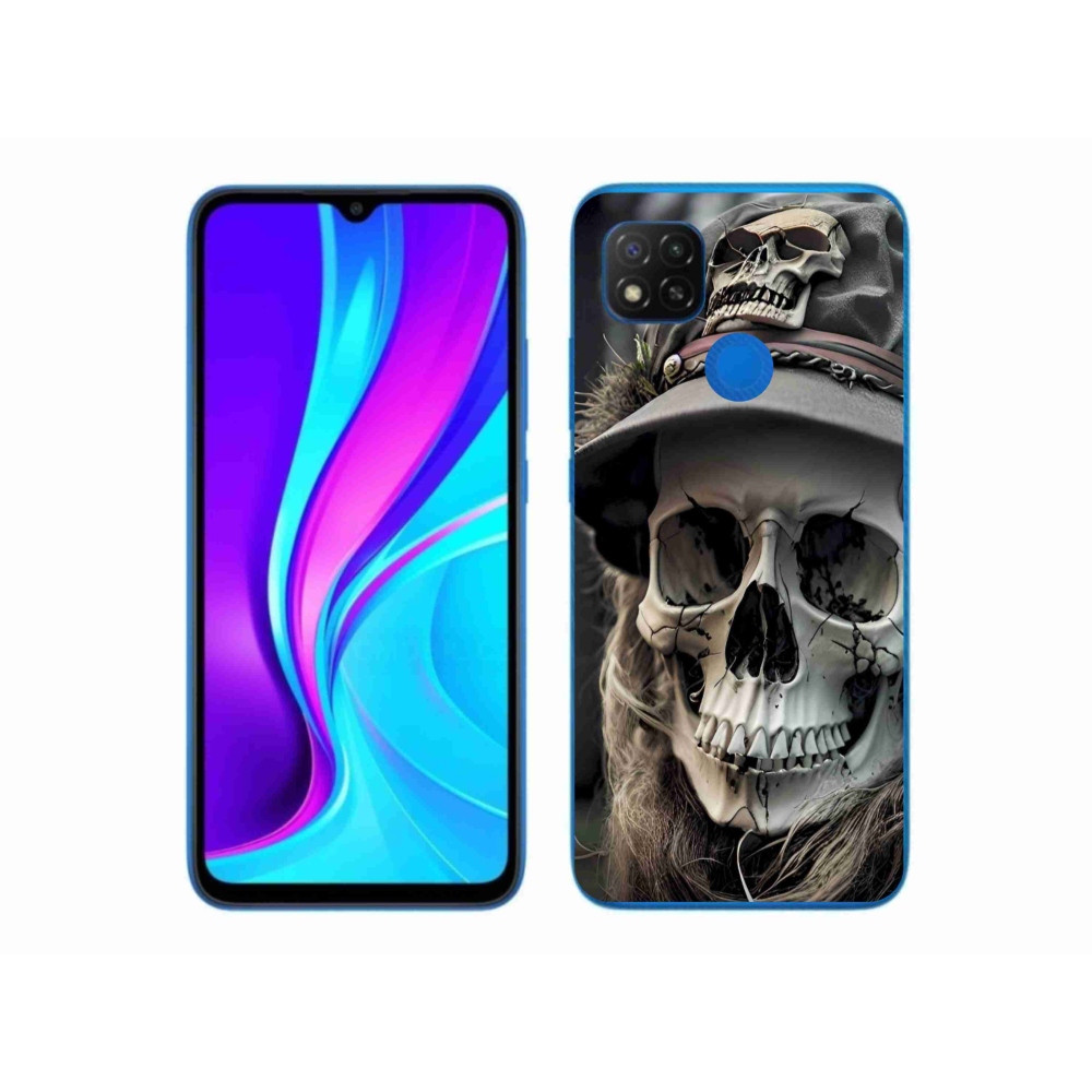 Gél borítás mmCase a Xiaomi Redmi 9C-hez - sötét koponya