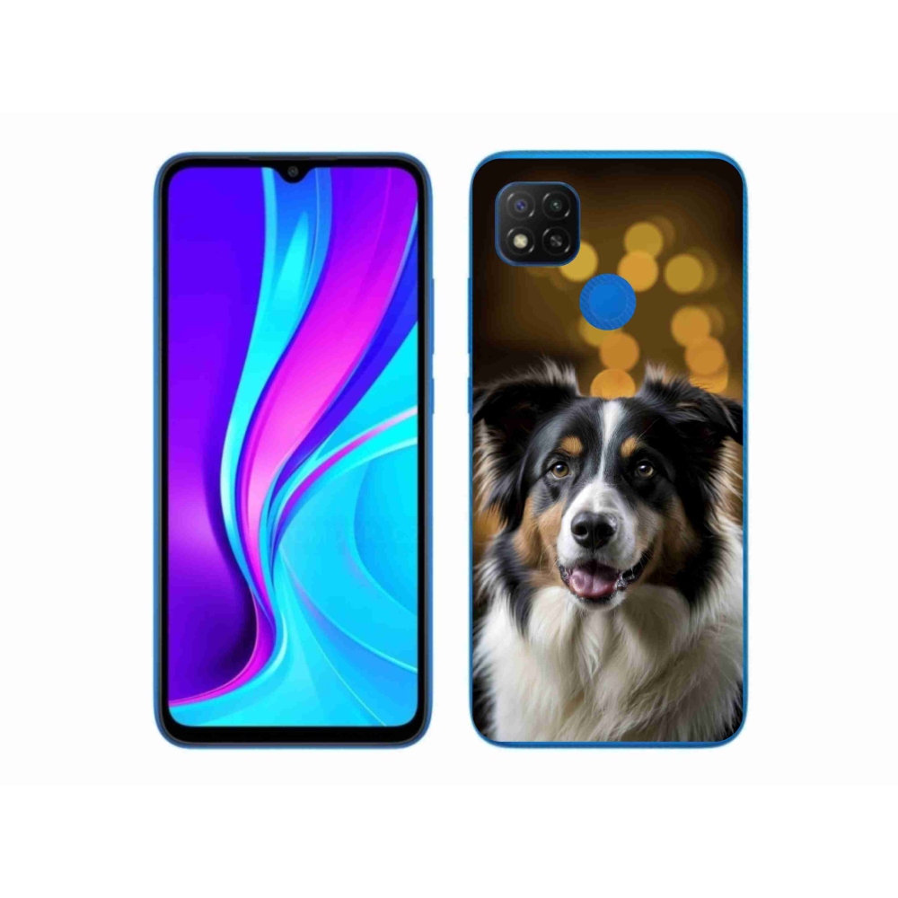 Gél borítás mmCase a Xiaomi Redmi 9C-hez - mosolygó ausztrál juhászkutya