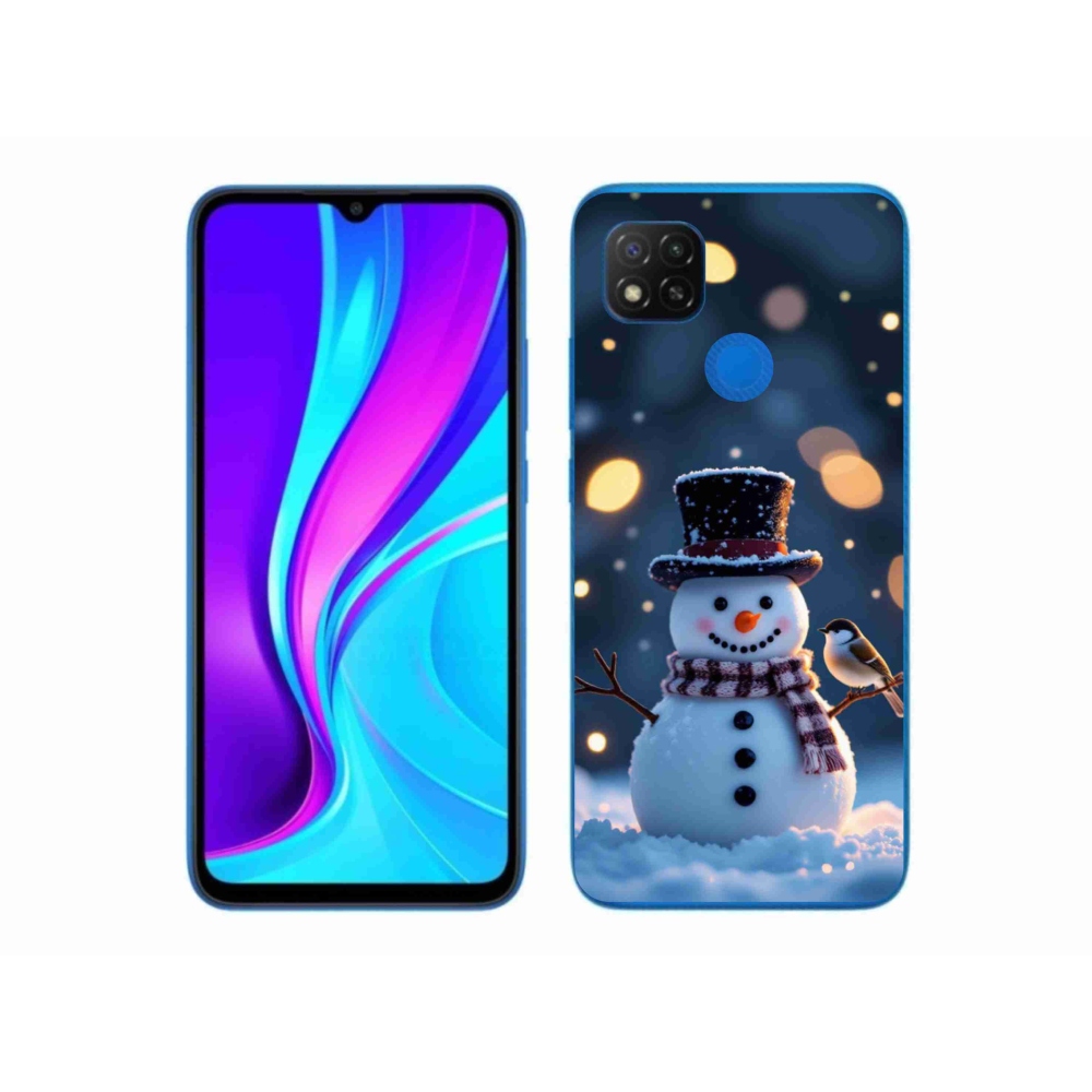 Gél borítás mmCase a Xiaomi Redmi 9C-hez - karácsonyi hóember