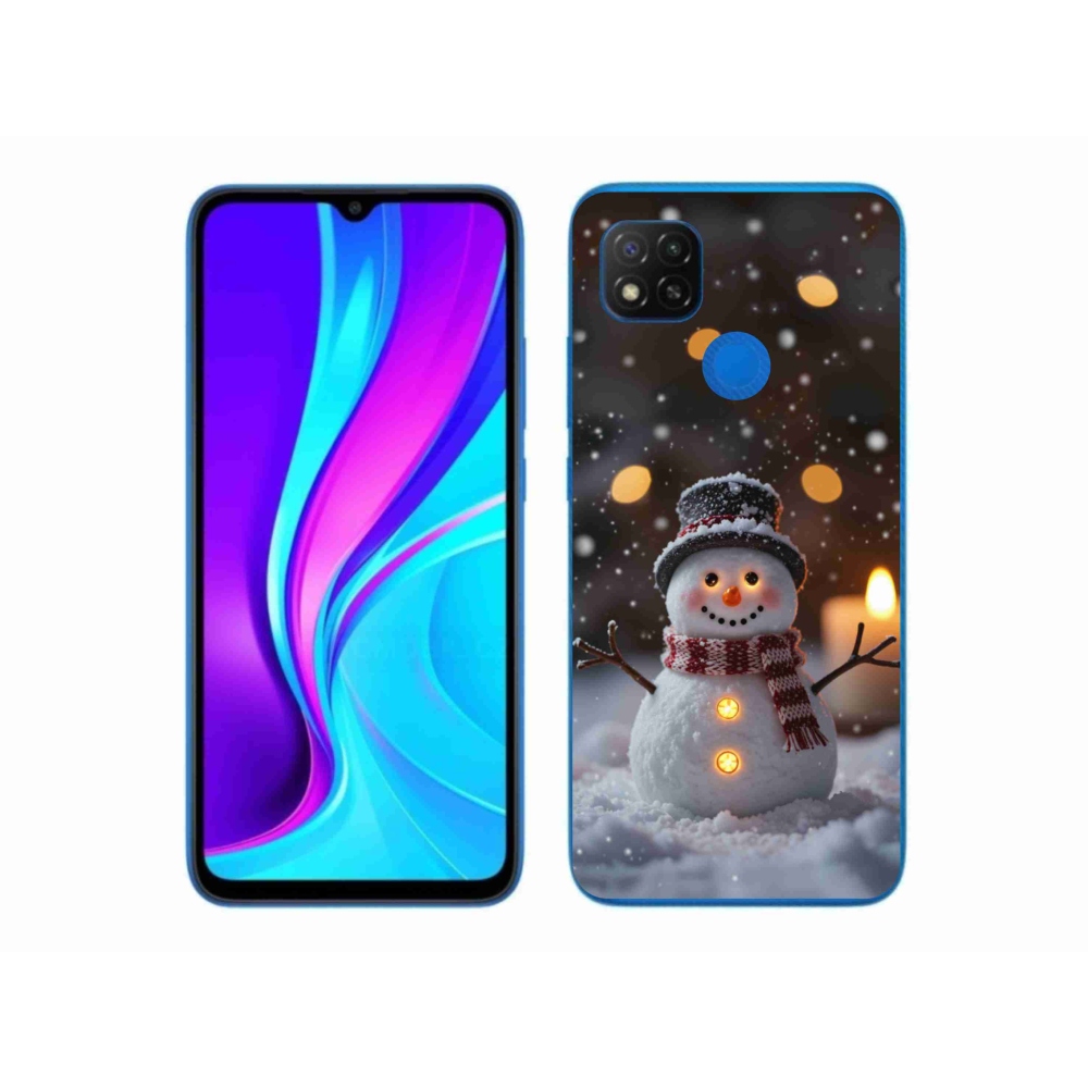Gél borító mmCase a Xiaomi Redmi 9C-hez - boldog hóember