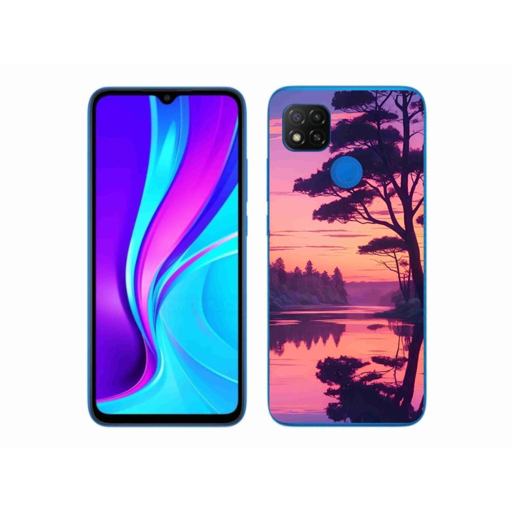 Gél borító mmCase a Xiaomi Redmi 9C-hez - naplemente a tó felett