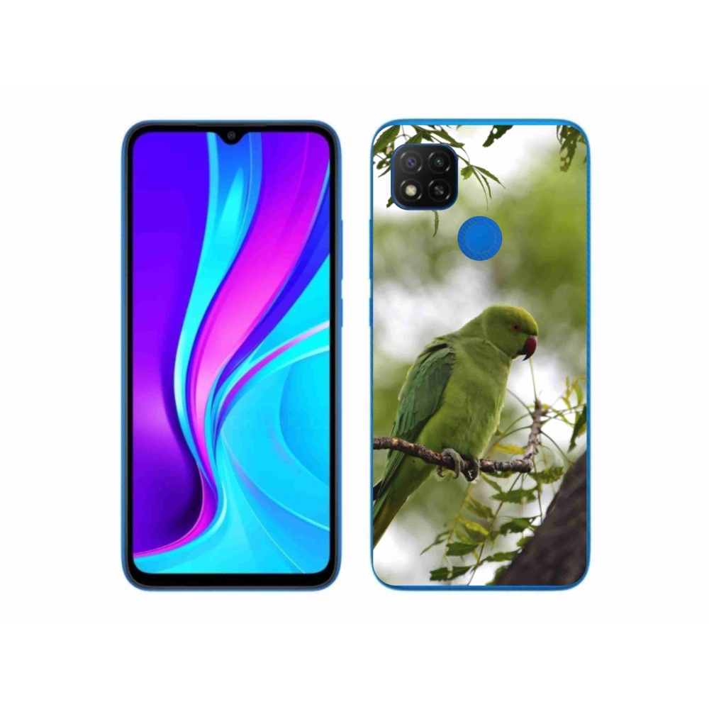 Gél borítás mmCase a Xiaomi Redmi 9C-hez - zöld papagáj