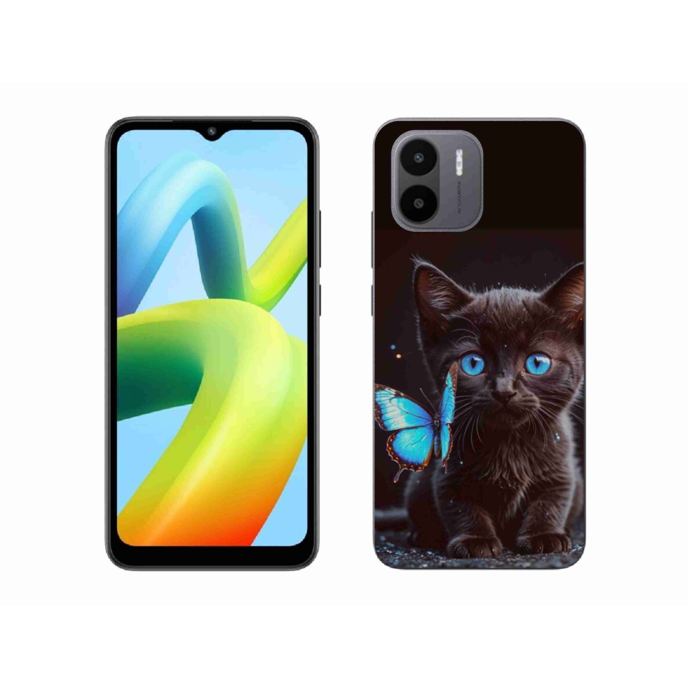 Gél borítás mmCase a Xiaomi Redmi A1 4G-hez - fekete cica 3