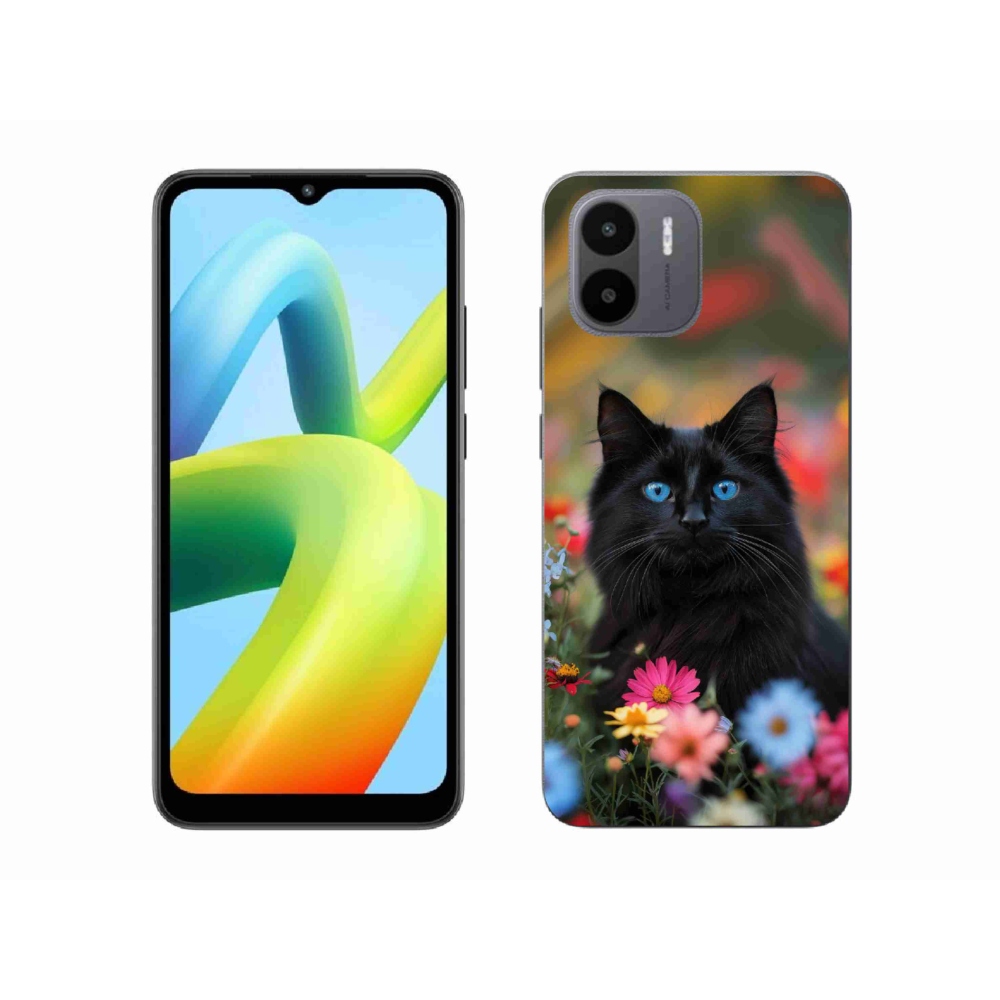 Gél borítás mmCase a Xiaomi Redmi A1 4G-hez - fekete cica 4