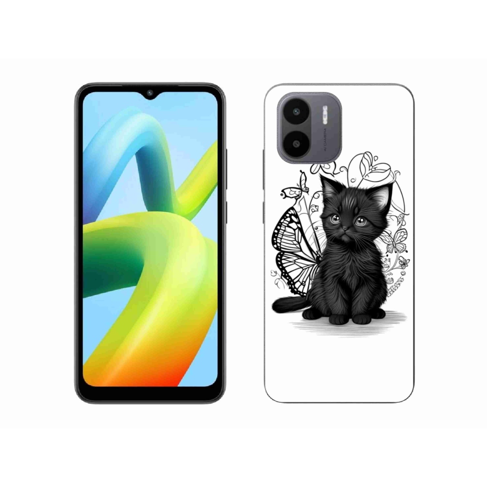 Gél borítás mmCase a Xiaomi Redmi A1 4G-hez - fekete cica