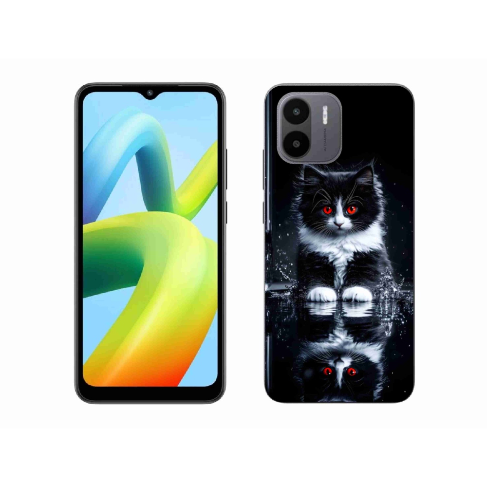 Gél borítás mmCase a Xiaomi Redmi A1 4G-hez - fekete és fehér cica