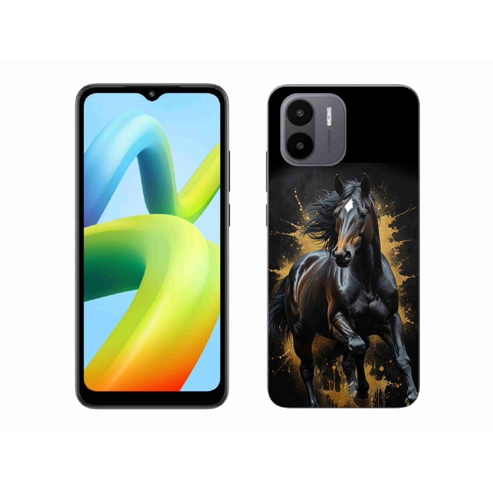 Gél borítás mmCase a Xiaomi Redmi A1 4G-hez - elegáns fekete ménes