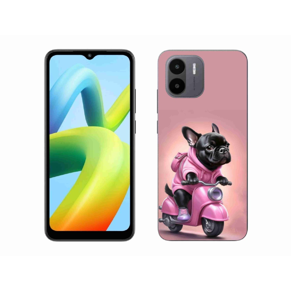 Gél borítás mmCase a Xiaomi Redmi A1 4G-hez - francia bulldog egy robogón