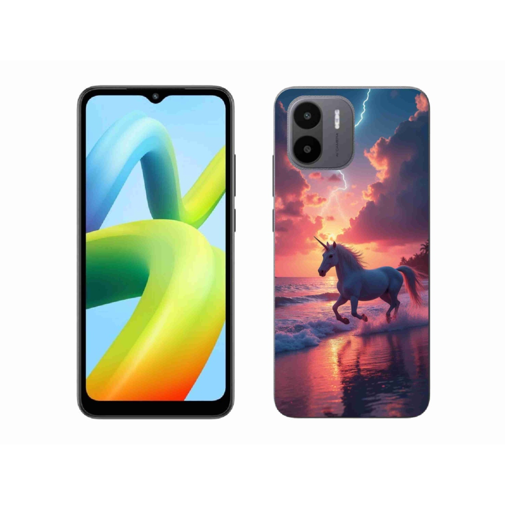 Gél borítás mmCase a Xiaomi Redmi A1 4G-hez - egyszarvú a tengerparton