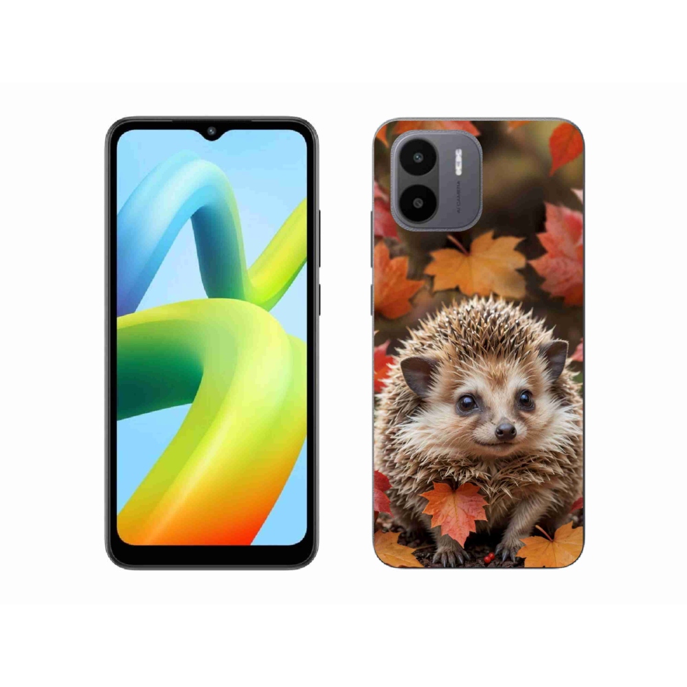 Gél borító mmCase a Xiaomi Redmi A1 4G-hez - sün a levelekben