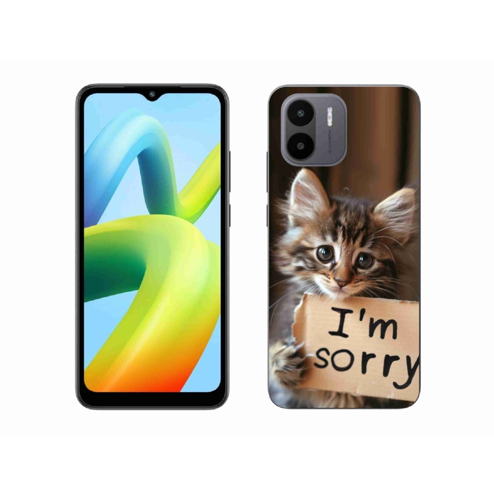 Gél borítás mmCase a Xiaomi Redmi A1 4G-n - macska bocsánatkérése