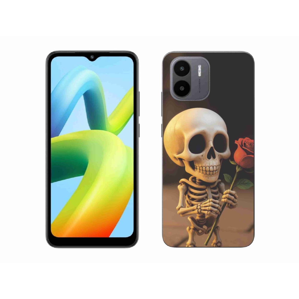 Gél borítás mmCase a Xiaomi Redmi A1 4G-hez - csontváz rózsával