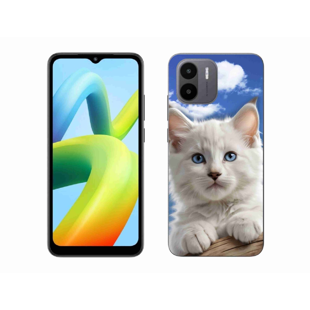 Gél borítás mmCase a Xiaomi Redmi A1 4G-hez - cica és felhők