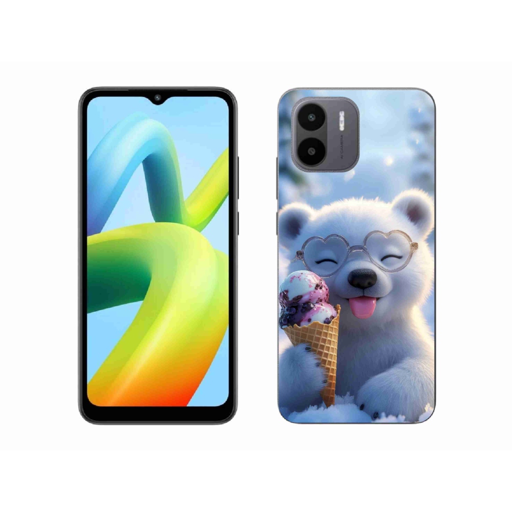 Gél borító mmCase a Xiaomi Redmi A1 4G-n - mackó fagylalttal