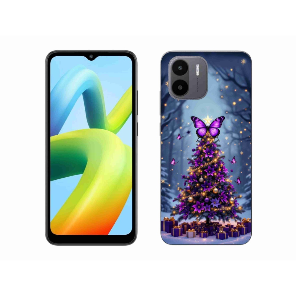 Gél borítás mmCase a Xiaomi Redmi A1 4G-hez - pillangó karácsonyfa