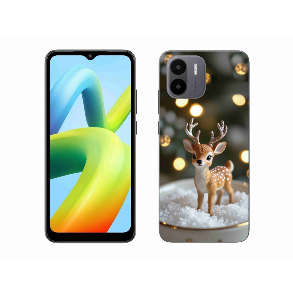 Gél borítás mmCase a Xiaomi Redmi A1 4G-hez - aranyos karácsonyi szarvasok