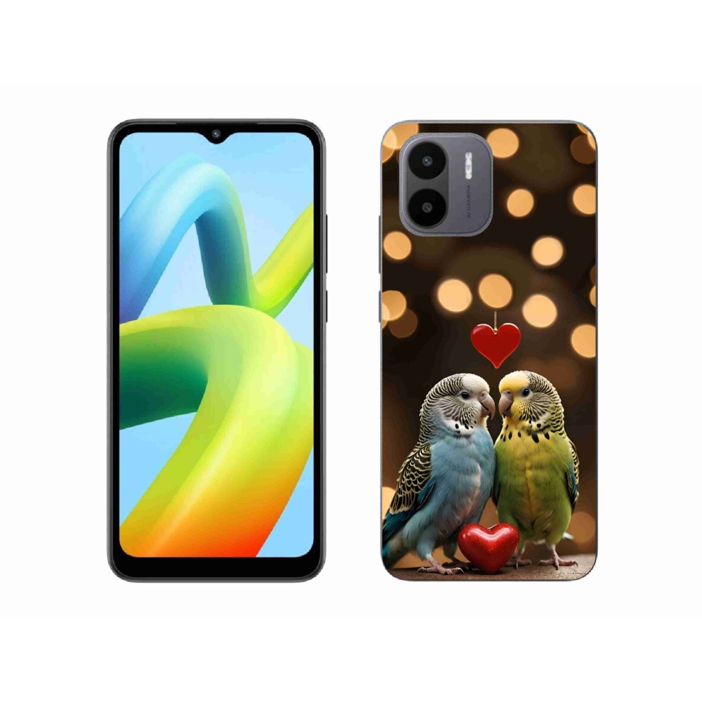 Gél borítás mmCase a Xiaomi Redmi A1 4G-hez - szerelmes papagájok