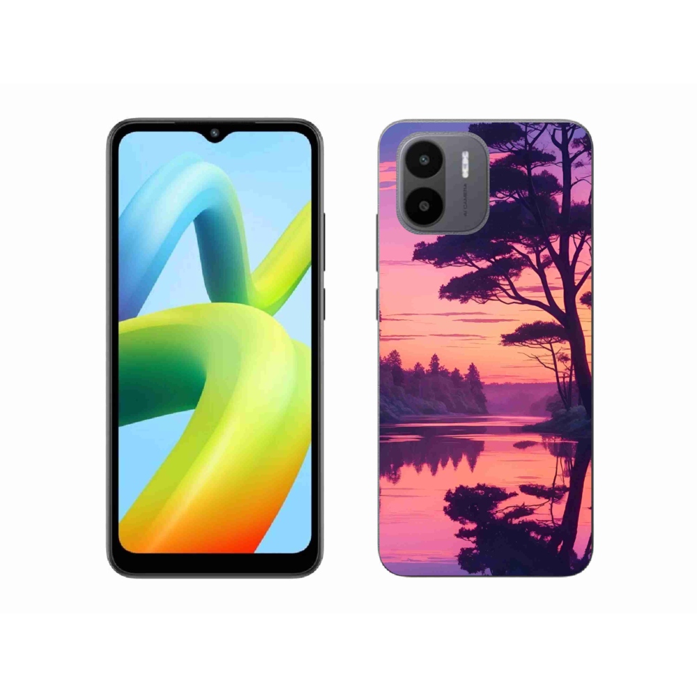 Gél borító mmCase a Xiaomi Redmi A1 4G-hez - naplemente a tó felett