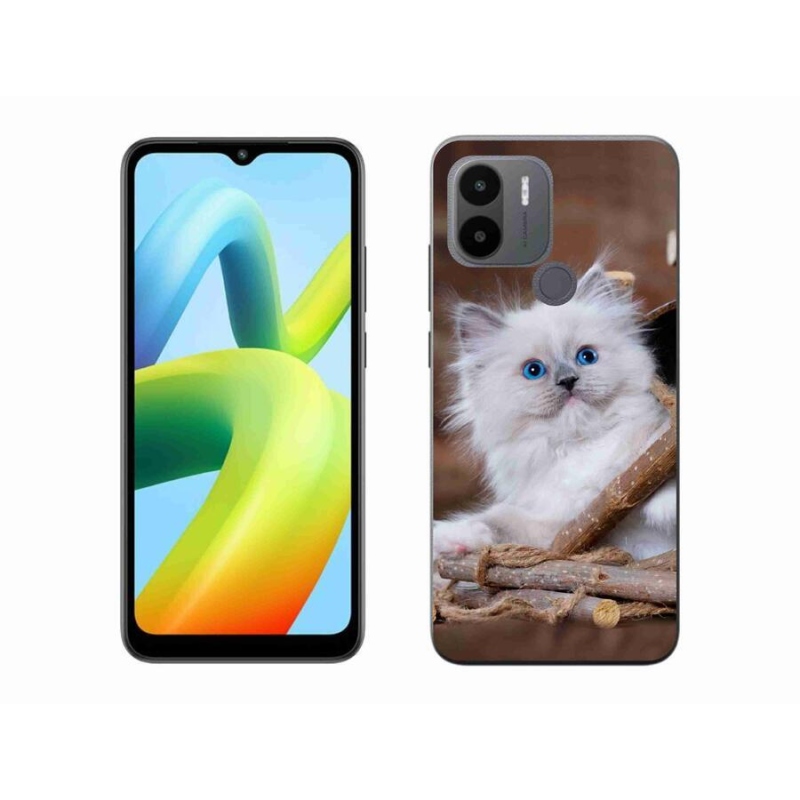 Gél borítás mmCase a Xiaomi Redmi A1+/A2+ készülékhez - fehér cica